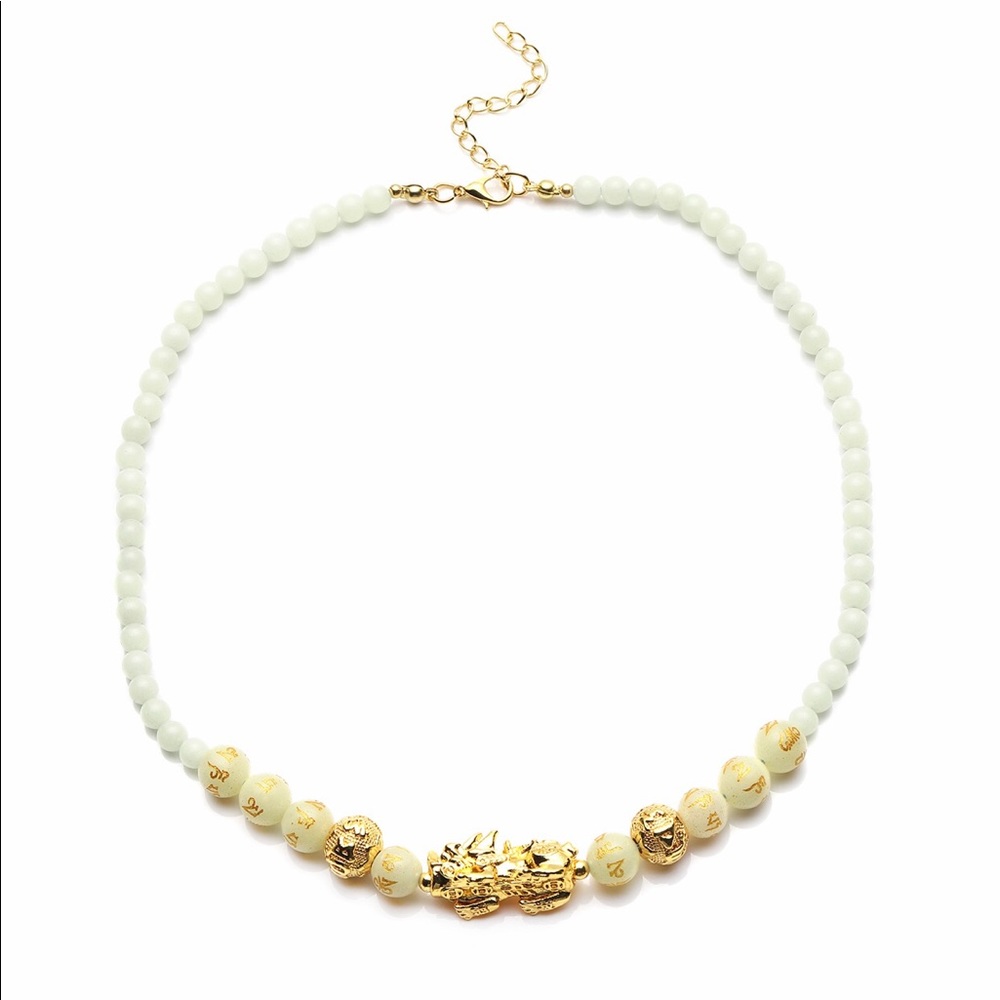 Feng Shui Laminous Beaded Pi xiu Necklace